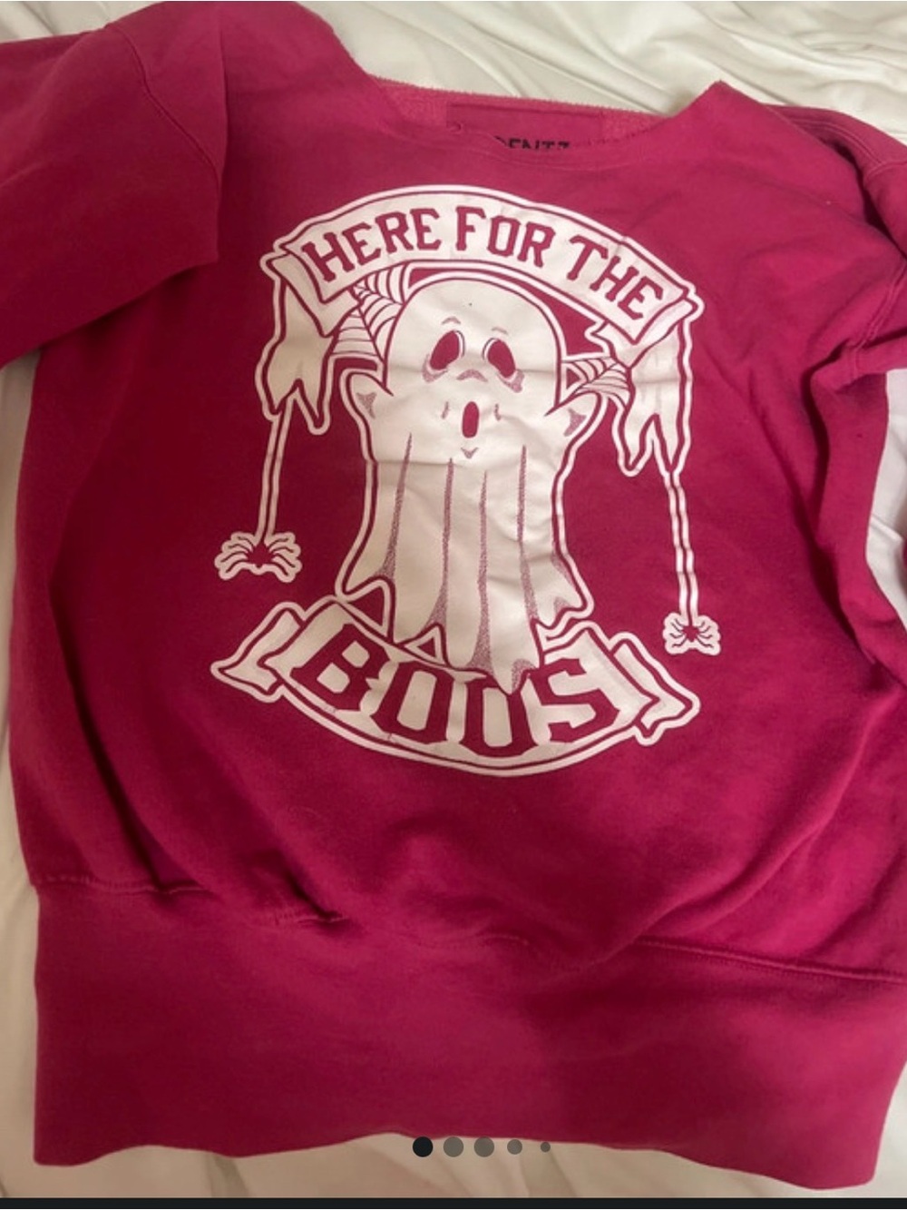 Womens  Pink 'Here for the Boos' Graphic Sweatshirt